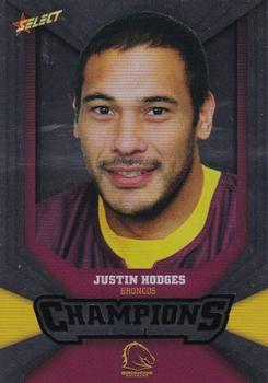 2011 NRL Champions - Silver Parallel #SP9 Justin Hodges Front